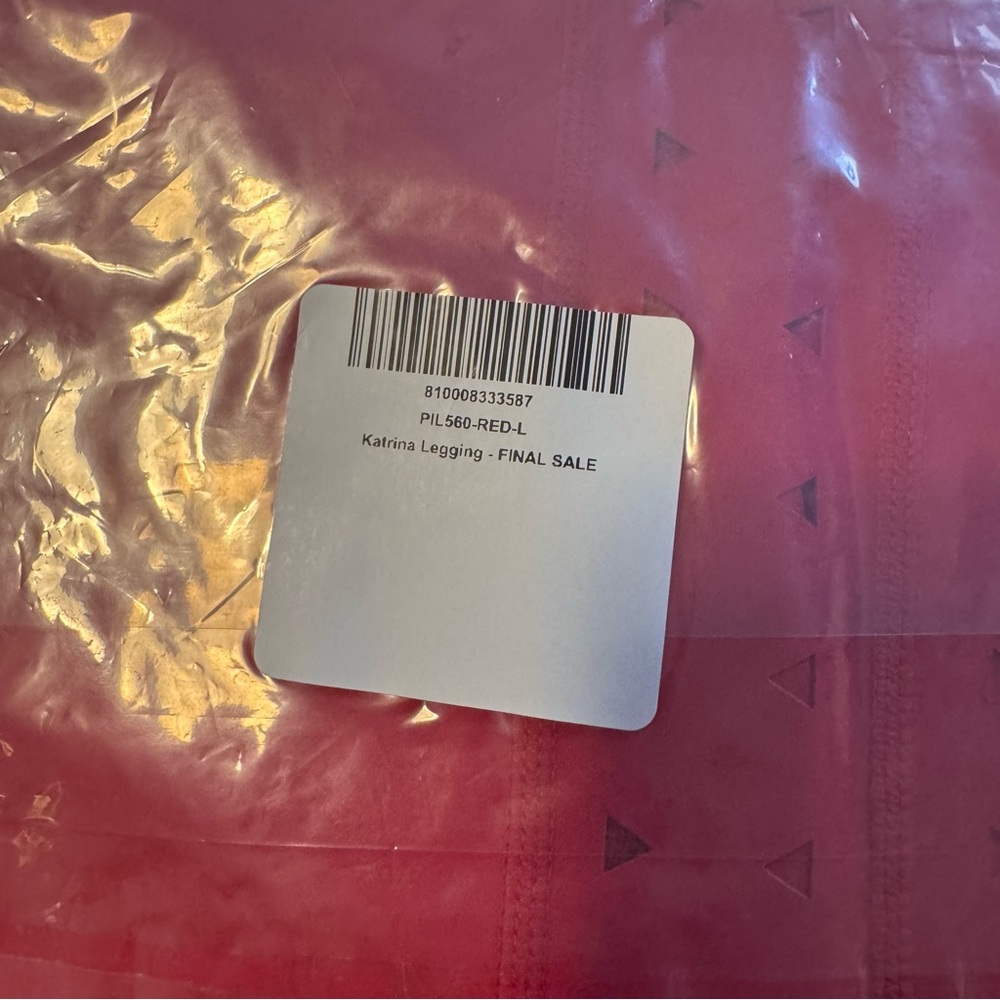 NWT GiGi C Katrina Legging in Red Sz L - Picture 8 of 8